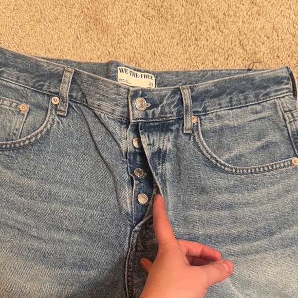 Free people high rise Frayed Shorts - Picture 2 of 6